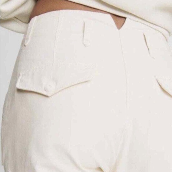 rag & bone field cotton cargo jogger in cream size 28 relaxed fit high waisted - Picture 2 of 11